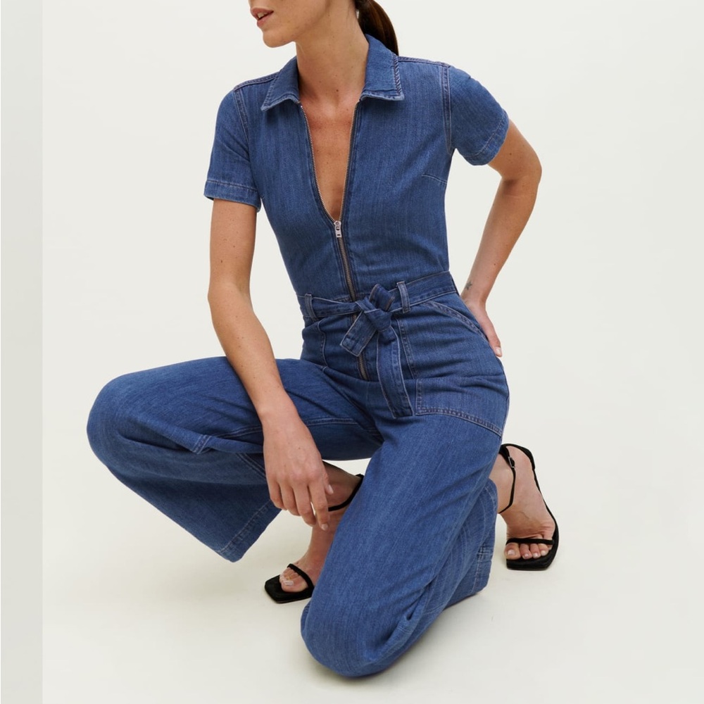 Reformation Cassidy Denim Jumpsuit